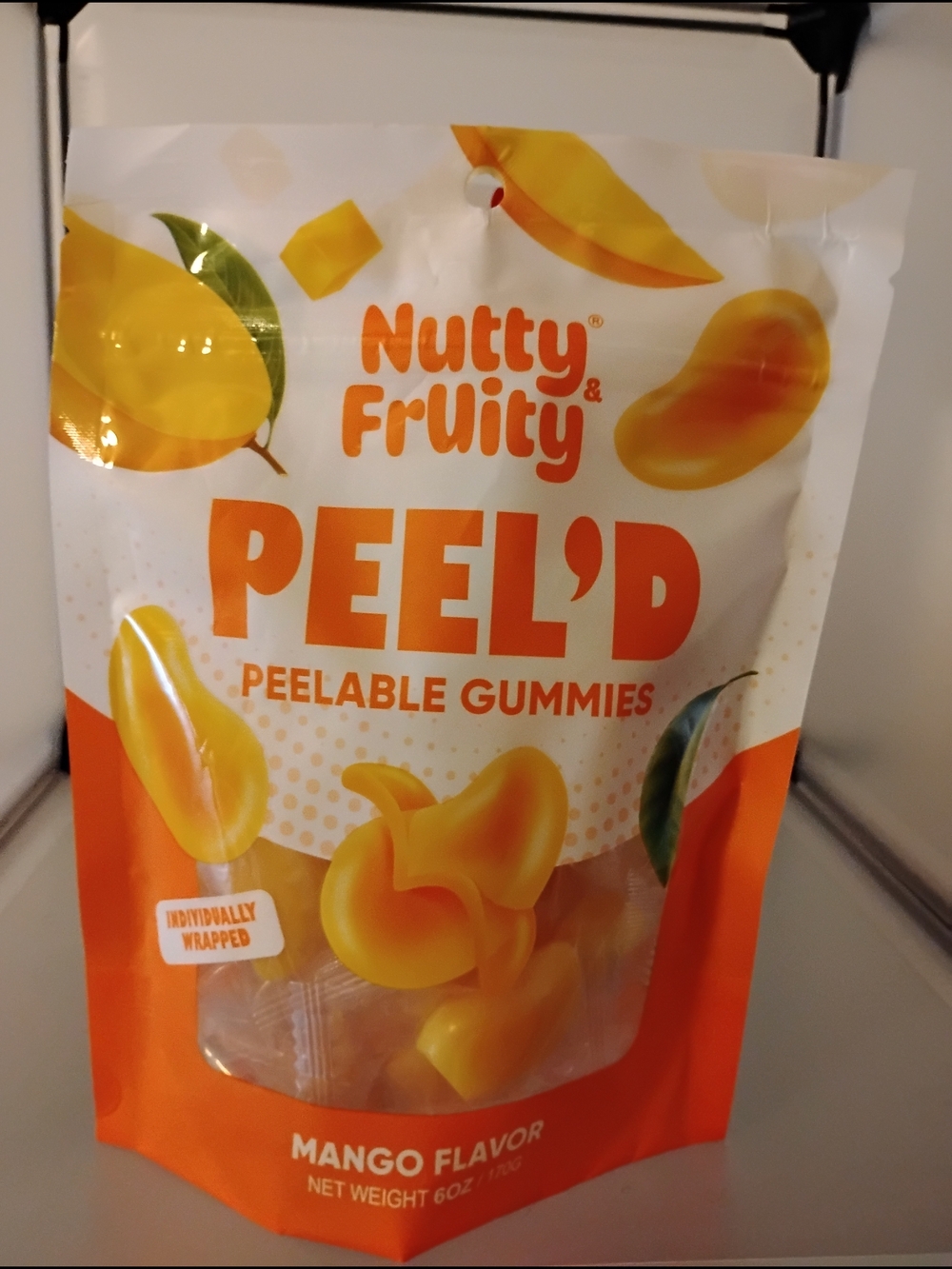 Peel'D Mango Flavor Peelable Gummies - Orange